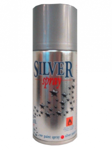 1x Zilveren decoratie spray 150 ml