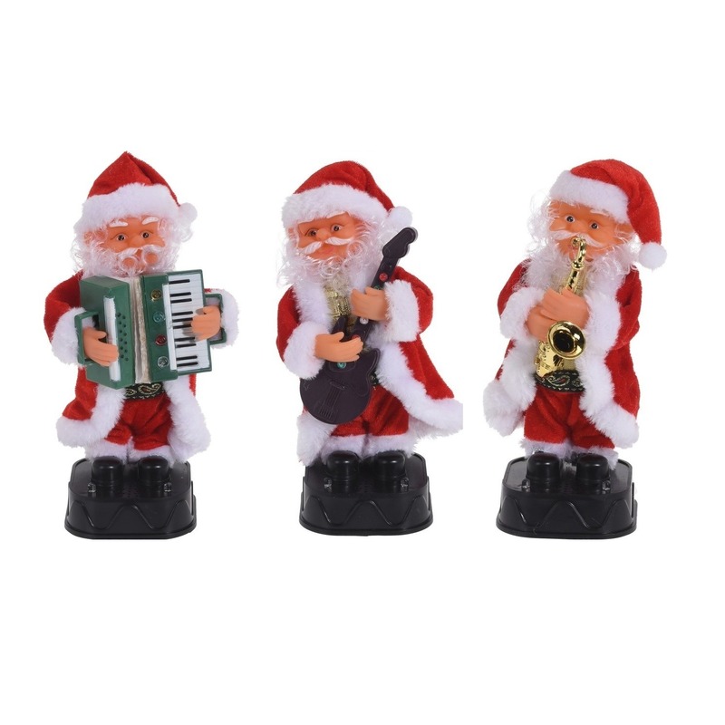 peper Moreel onderwijs Nadeel 3x Bewegende kerstfiguren dansende/muzikale kerstmannen 20 cm voor kerst  bestellen, Kerst decoratie winkel met 3x Bewegende kerstfiguren dansende /muzikale