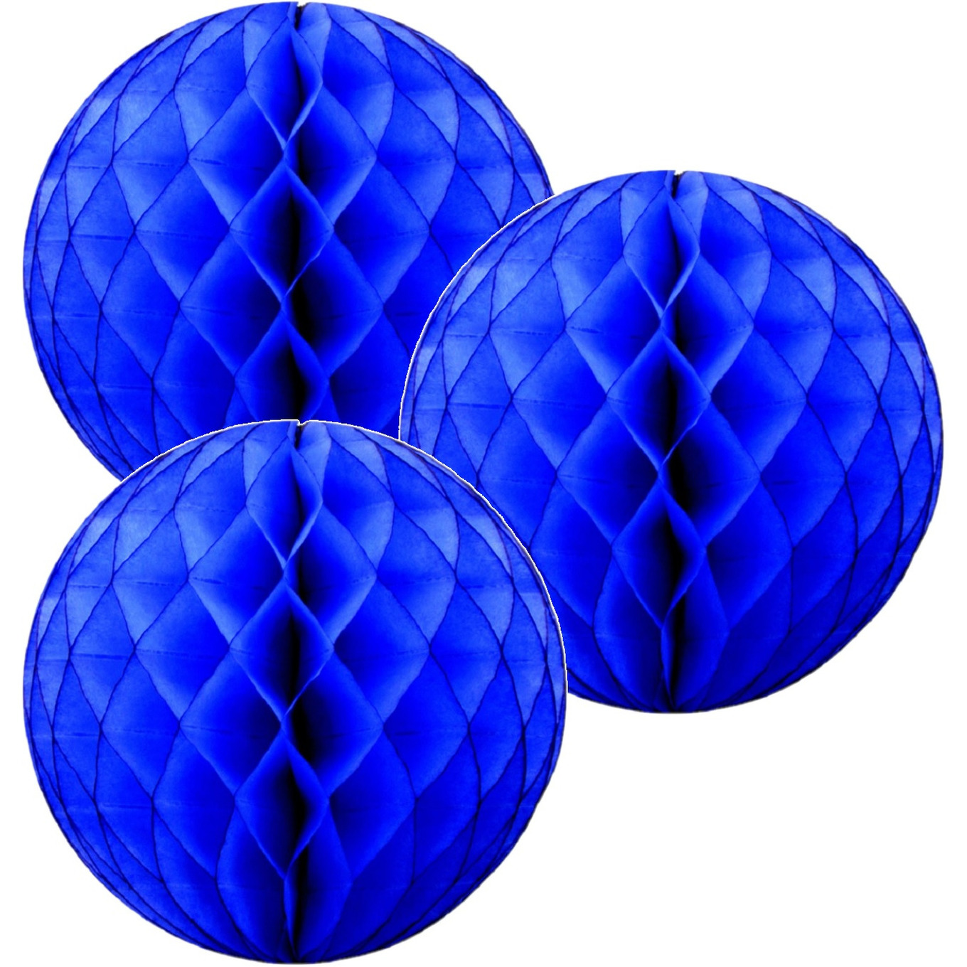 3x decoratie bal blauw 10 cm
