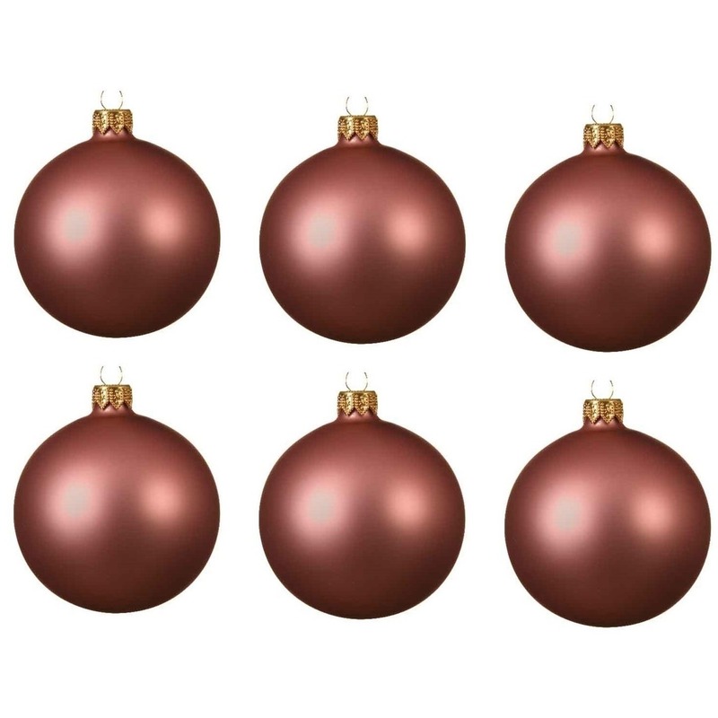 Beleefd Chaise longue Per 6x Oud roze glazen kerstballen 8 cm mat voor kerst bestellen, Kerst  decoratie winkel met 6x Oud roze glazen kerstballen 8 cm mat