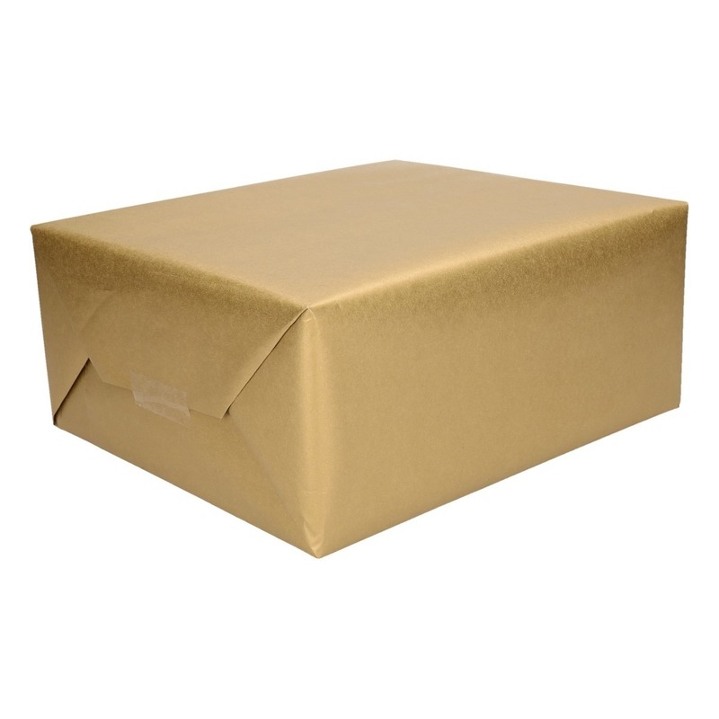 Inpakpapier/cadeaupapier goud 500 x 50 cm op rol