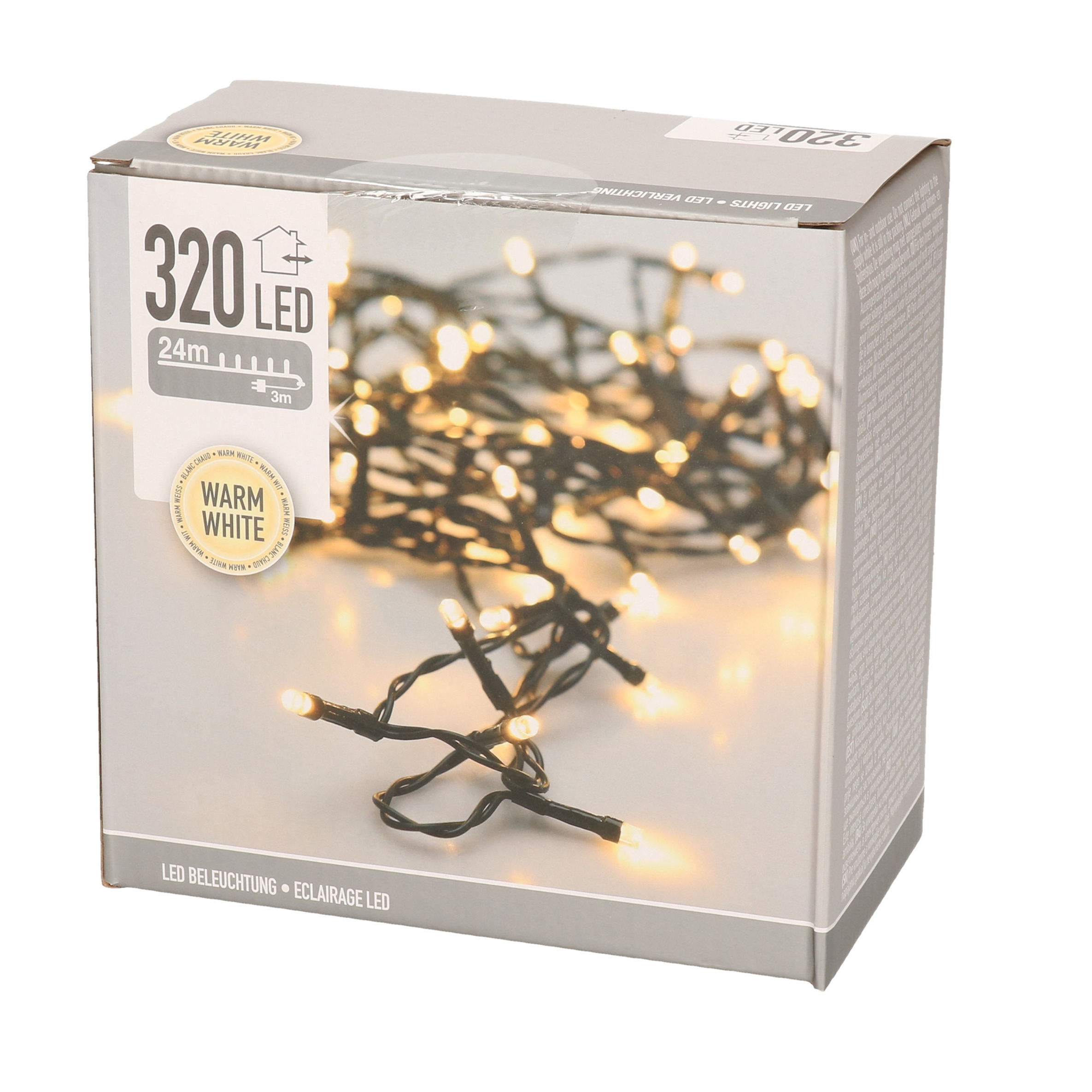 Kerstverlichting warm witte kerstlampjes 320 lichtjes