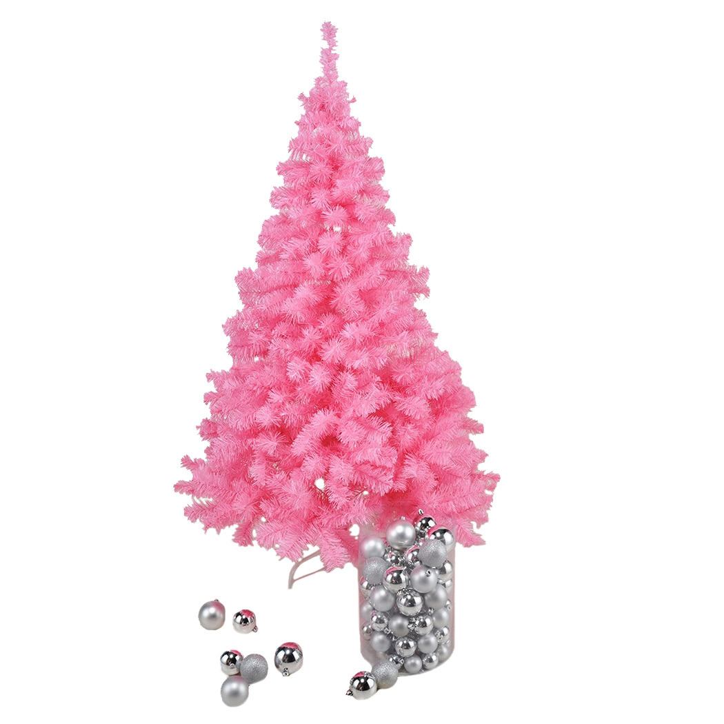 Kunst kerstboom/kunstboom roze 150 cm