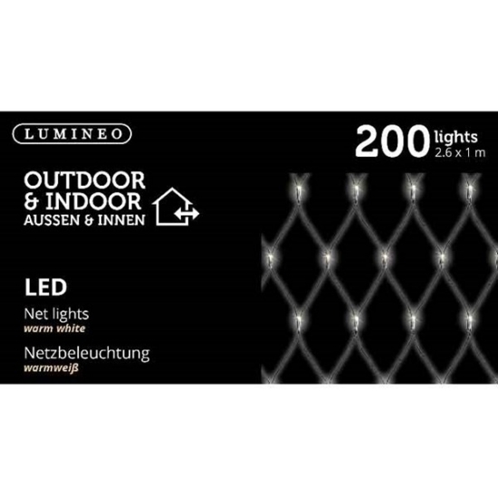LED netverlichting warm wit buiten 100 x 260 cm