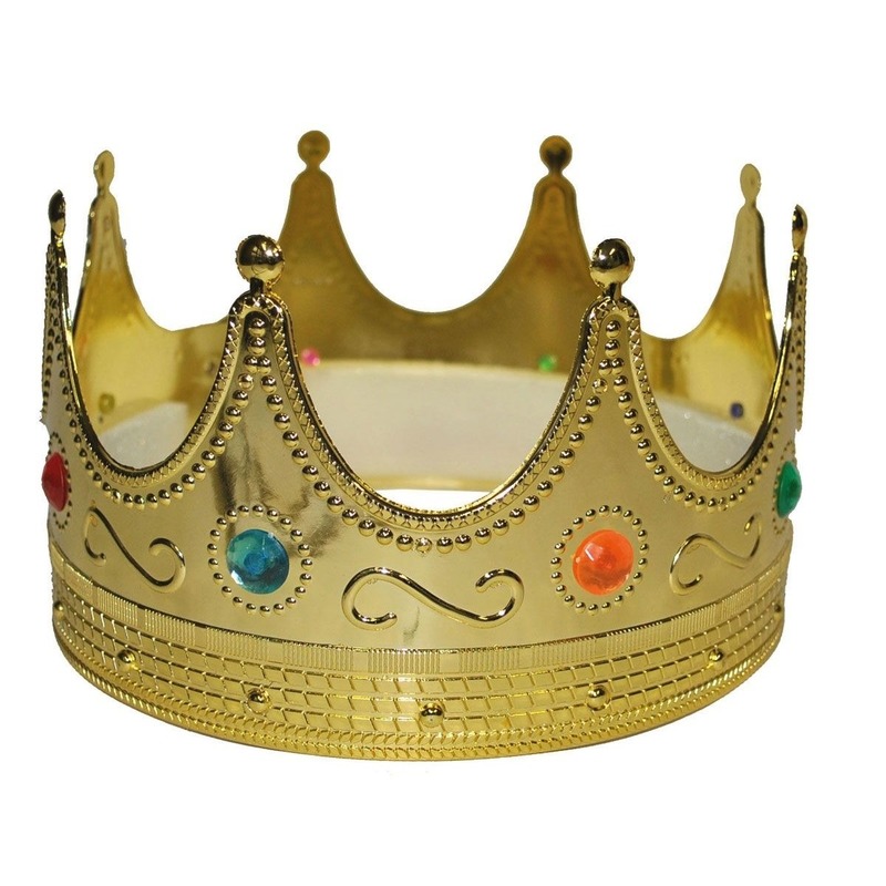 Luxe gouden koningskroon - voor volwassenen