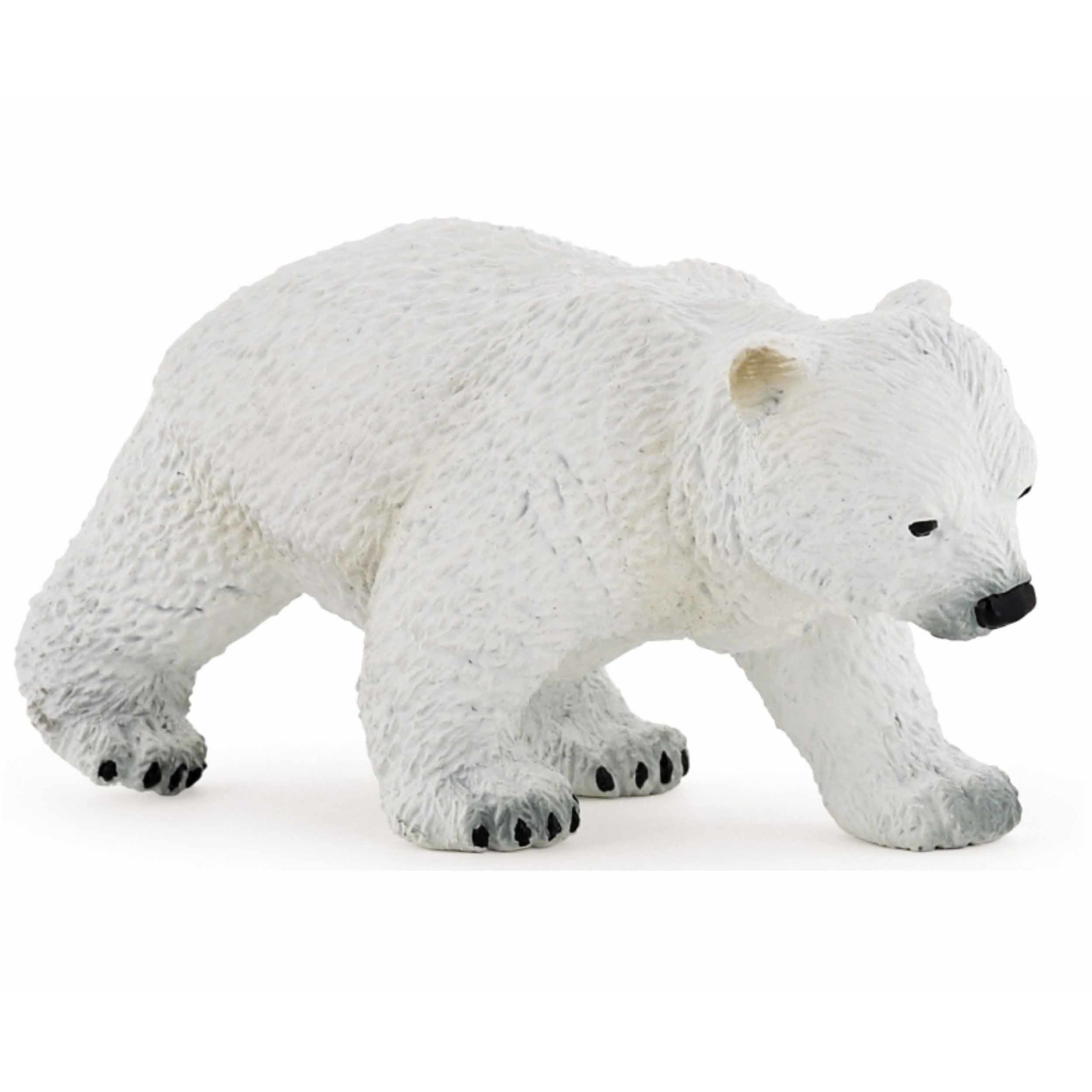 Plastic speelgoed figuur lopend ijsbeer welpje 8 cm