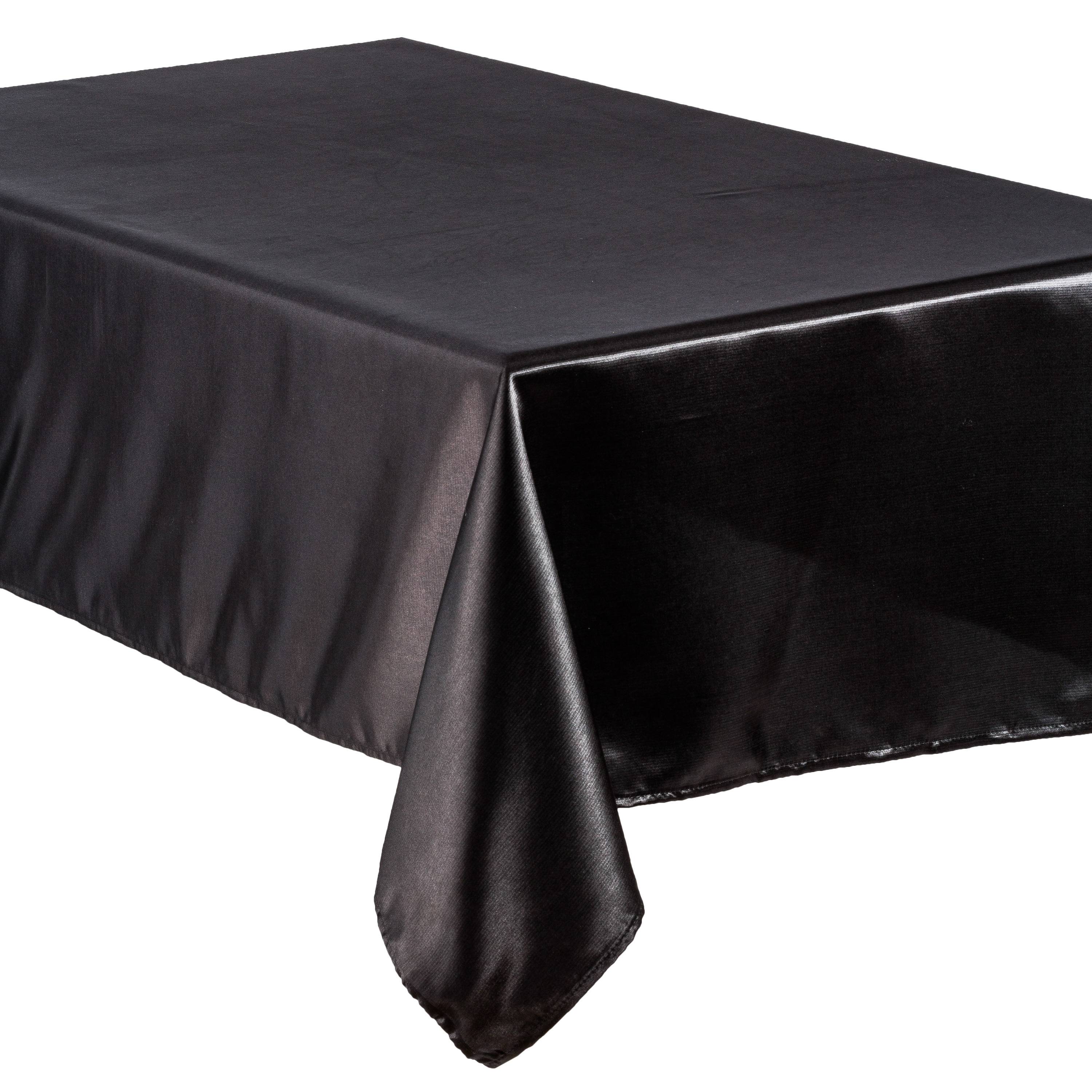 Tafelkleed/tafellaken zwart van polyester formaat 140 x 240 cm