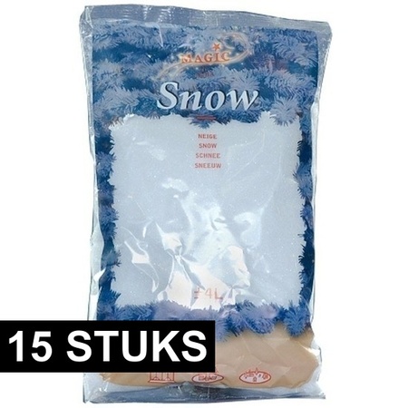 15x Bags of 4 ltr fake snowflakes