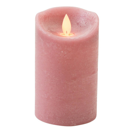 Set of 2x Pink Led candles with moving flame