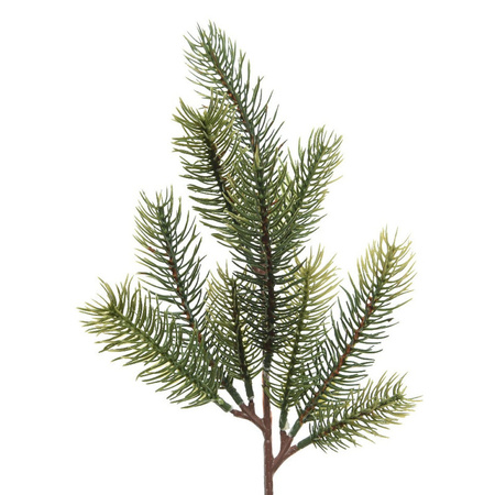 1x Green christmas branch/fir twigs 36 cm 