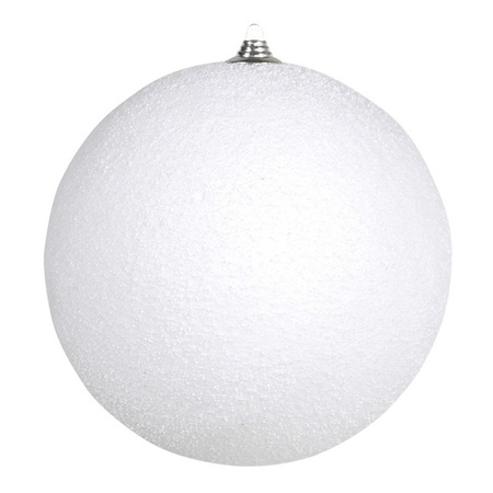 1x Large white decoration snowball/baubles 18 cm