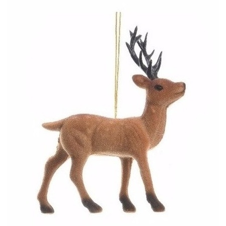 1x Christmas decoration reindeer 13 cm type 1