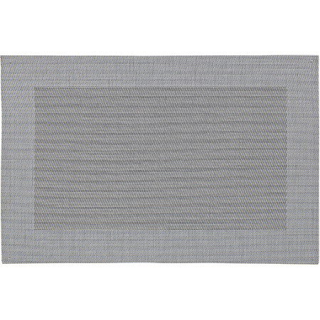 1x pieces Placemats silver woven with rim 45 x 30 cm