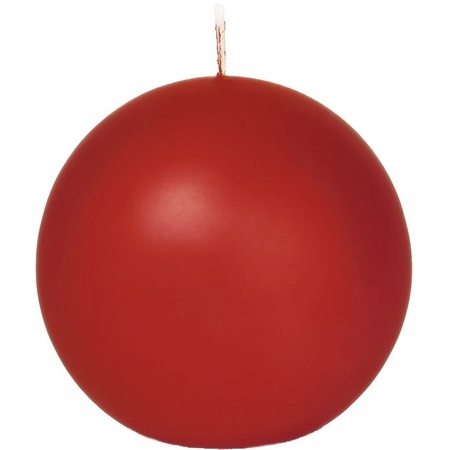 1x Red sphere/ball candle 7 cm 16 hours