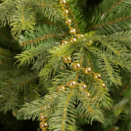 1x stuks kralenslinger kerstboom slingers/guirlandes goud 5 meter x 1,4 cm