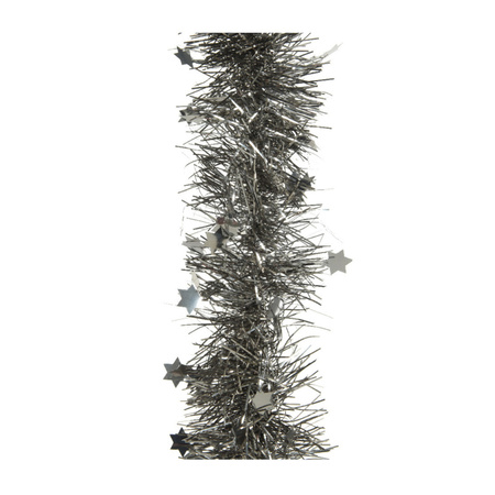 Christmas decorations glitter star tree topper and star garlands set anthracite 3x pieces
