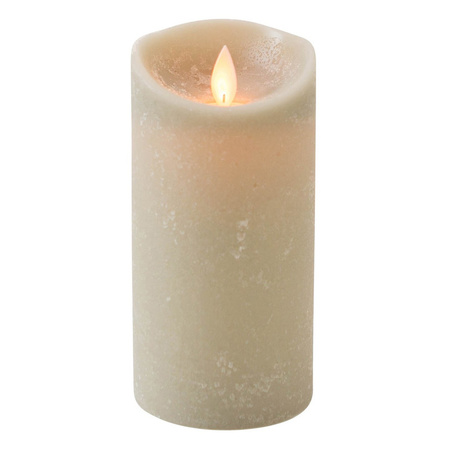 Set of 2x Taupe Led candles with moving flame