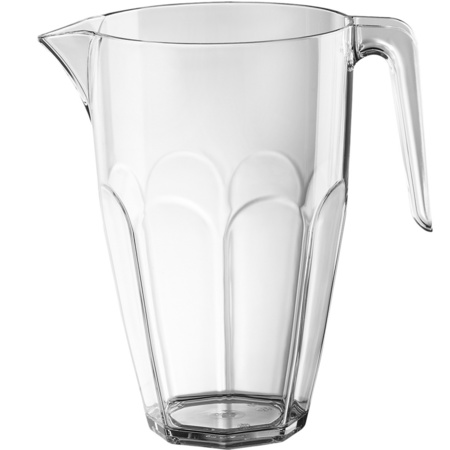 1x Water/juice carafe/pitcher 2,25 L unbreakable transparent plastic