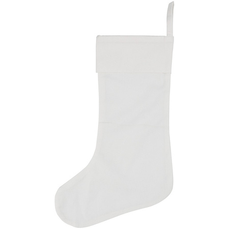 1x White hobby/DIY christmas stockings 40 cm