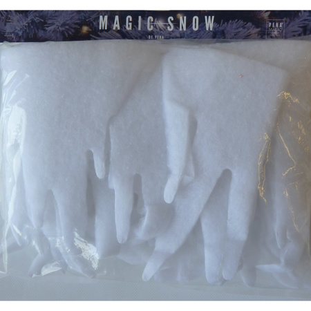 1x Witte sneeuw/ijspegel randen 28 x 200 cm sneeuwversiering