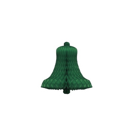 2x Green christmas bell decoration