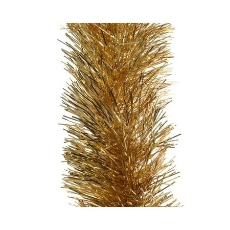 2x Gold Christmas tree foil garlands 10 cm wide x 270 cm 