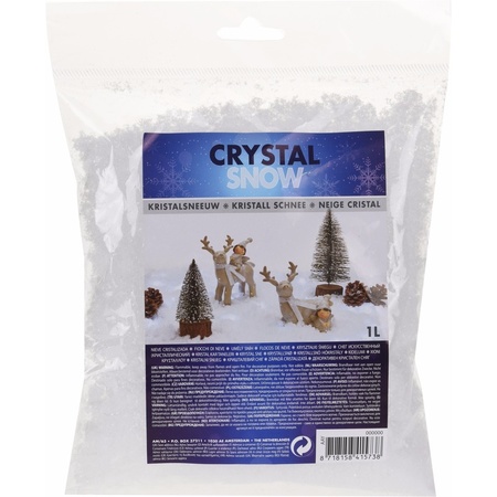 2x Kristal sneeuwvlokken zak van 1 liter 