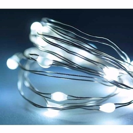 2x Micro LED string cool white 20 bulbs