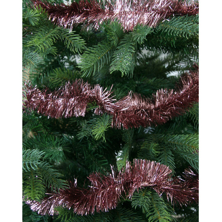 2x Oud roze kerstslingers kerstboom 270 cm versieringen