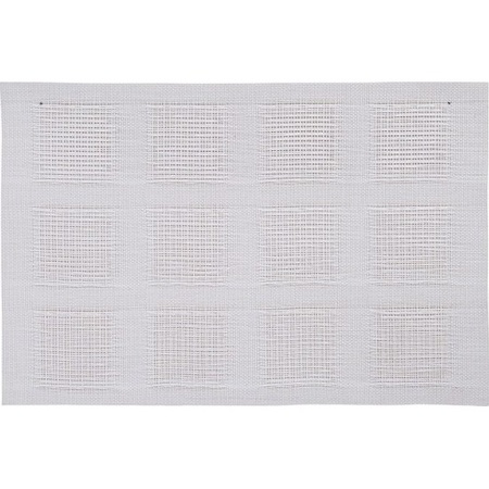 2x Placemats wit geweven/gevlochten 45 x 30 cm