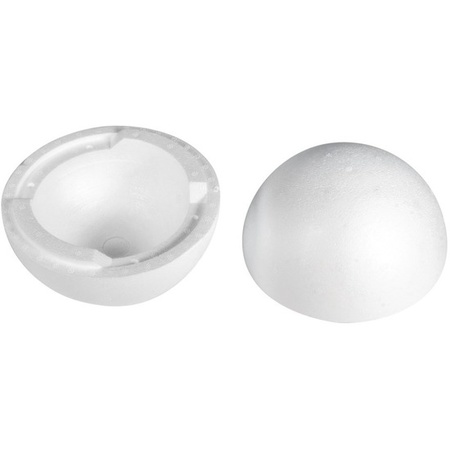 2x Hobby/DIY hollow styrofoam ball 40 cm 2 half shells