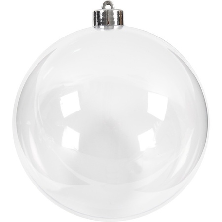 2x Transparante DIY kerstballen 13,5 cm