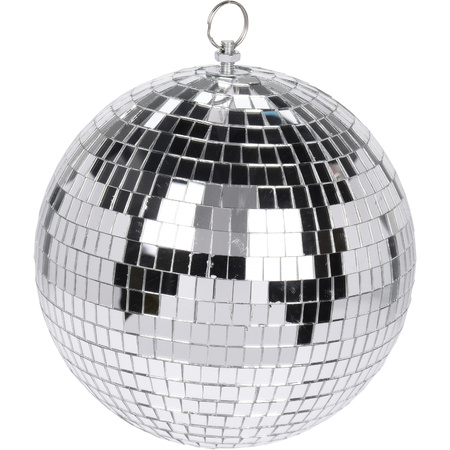 3x Grote zilveren disco kerstballen discoballen/discobollen glas/foam 18 cm