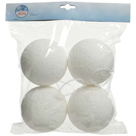 Pakket van 66x stuks deco sneeuwballen diverse formaten