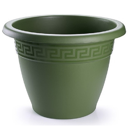 4x pieces plant pots green round diameter 35 cm