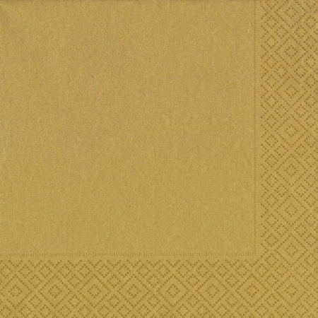 60x Christmas napkins gold uni color 33 x 33 cm