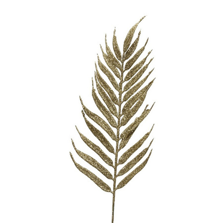 6x Gold glitter palm leaves 29 cm