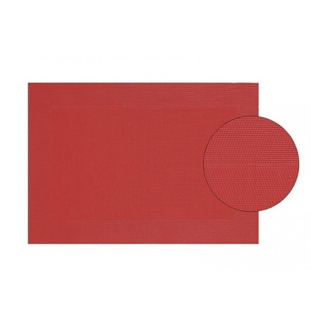 6x Placemat gevlochten rood 45 x 30 cm