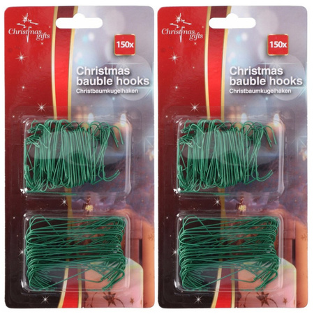 900x Groene kerstbalhaakjes/kerstboomhaakjes 6,3 cm