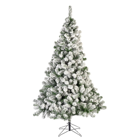 Kunst kerstboom Imperial pine 525 tips met sneeuw 180 cm inclusief opbergzak