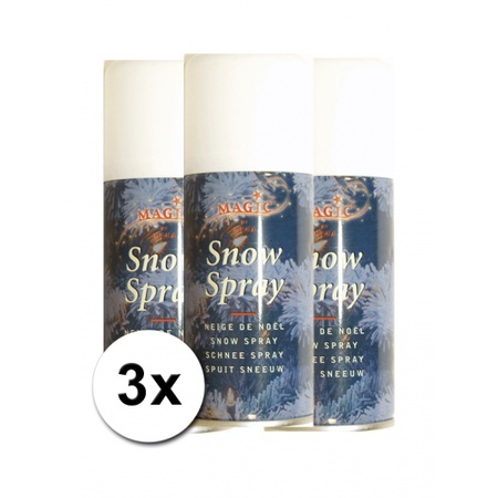 Pack of 3x pieces flacon Snow spray 150 ml