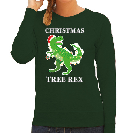 Christmas tree rex Kerstsweater / outfit groen voor dames