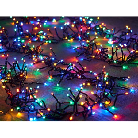Christmas clusterlights with timer multi colour LED 4,5 m