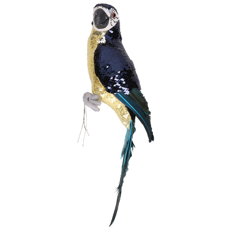 Animal statue purple parrot bird 40 cm decoration