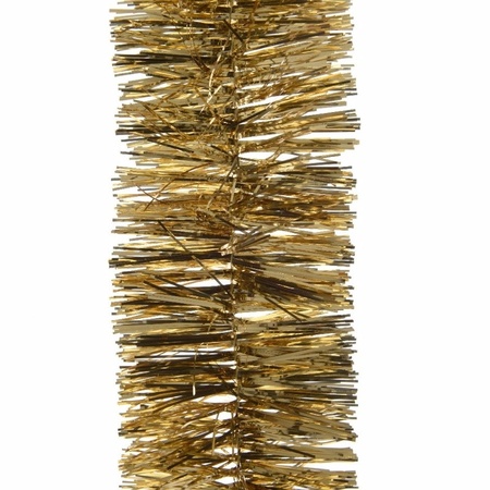 Decoris Kerstslinger-guirlande - goud - glanzend lametta - 270 cm