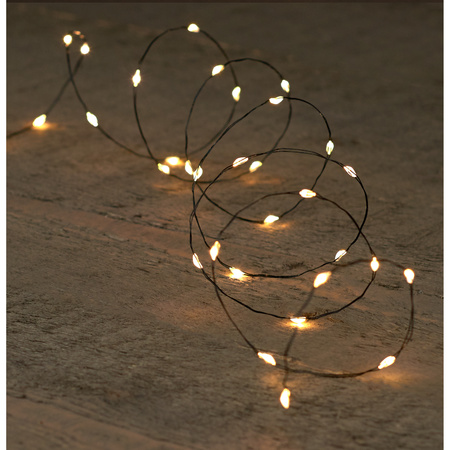 Christmas lights Led wire with timer 100 lights warm white 500 cm
