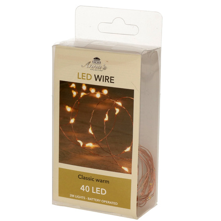 Christmas lights Led wire 40 lights classic warm white 200 cm