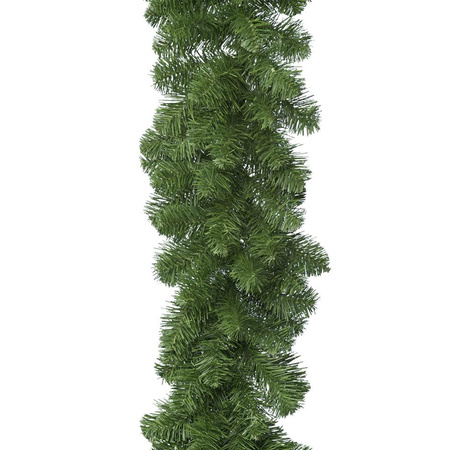 Groene dennen guirlande/dennenslinger 270 cm inclusief warm witte verlichting