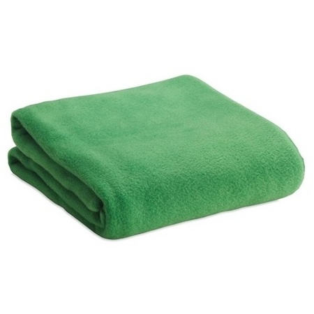 Fleece deken/plaid groen 120 x 150 cm
