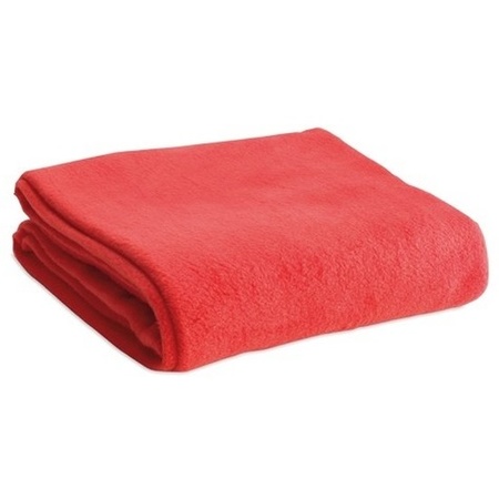 Fleece blanket/plaid red 120 x 150 cm